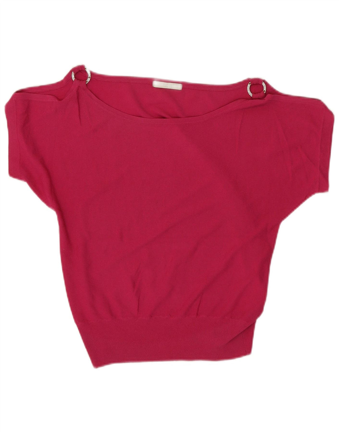 Marks & Spencer ženski gornji dio bluze s otvorenim ramenima UK 10 Small Pink