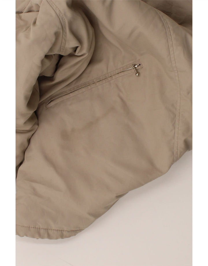 RIFLE Womens Hooded Windbreaker Jacket UK 14 Medium Off White Acrylic Vintage Rifle and Second-Hand Rifle from Messina Hembry 