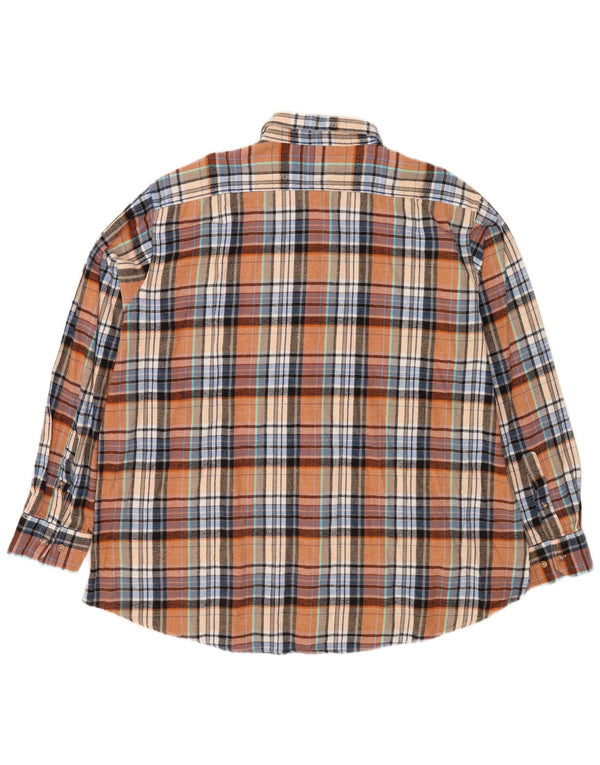 Bernd Berger, muška moderna flanelska košulja 3XL, smeđi karirani pamuk