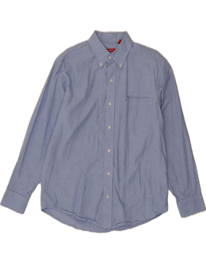 IZOD Mens Shirt Medium Blue Cotton Vintage Izod and Second-Hand Izod from Messina Hembry 