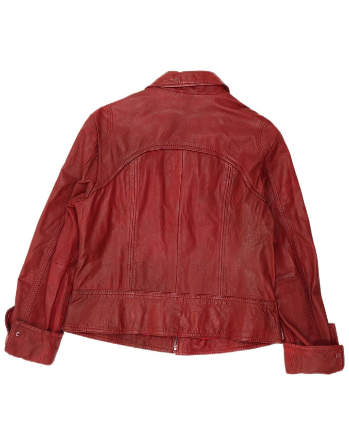 Kapalua ženska kožna jakna UK 16 velika tamnocrvena koža