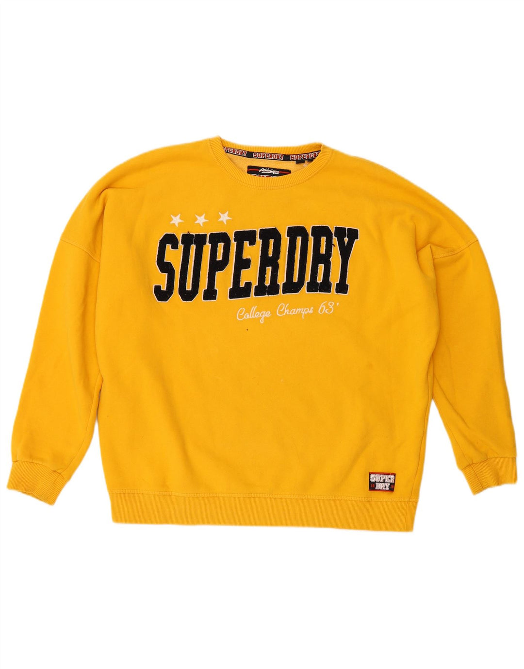 SUPERDRY Ženska prekomjerna trenirka s motivima UK 12 Srednje žuta