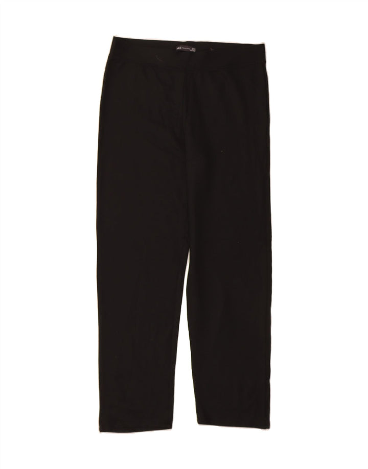 MARKS & SPENCER Womens Regular Tracksuit Trousers UK 14 Large Black Cotton Vintage Marks & Spencer and Second-Hand Marks & Spencer from Messina Hembry 