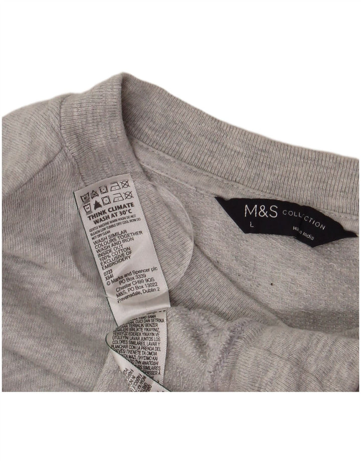 Marks & Spencer Ženski džemper prekomjerne majice s grafičkim motivima UK 16 Large Grey