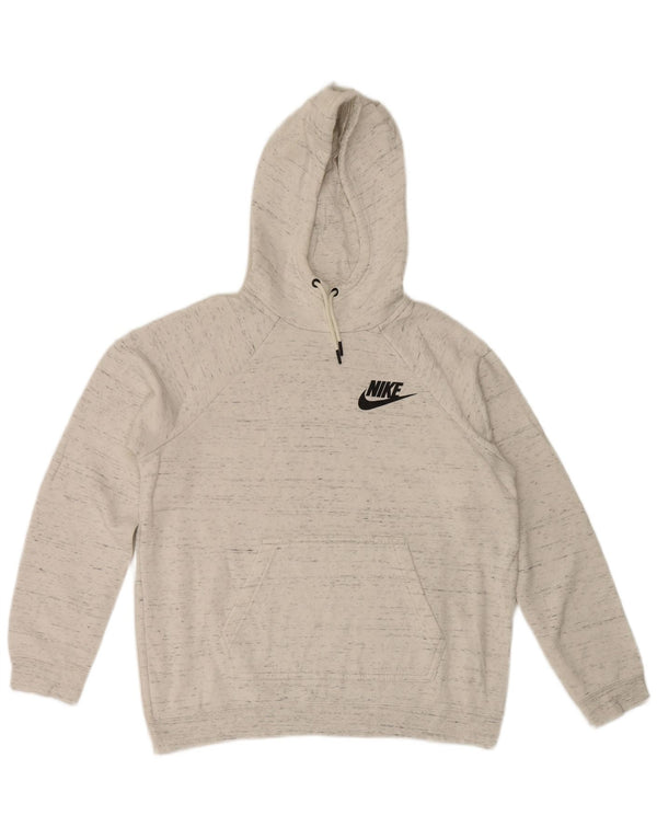 Nike Ženska majica s kapuljačom UK 14 Srednje sivi flekasti pamuk