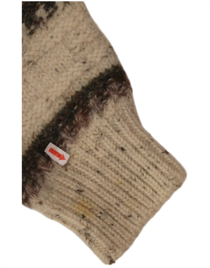 SERGIO TACCHINI Ženski pulover s okruglim izrezom UK 16 Veliki bež na pruge