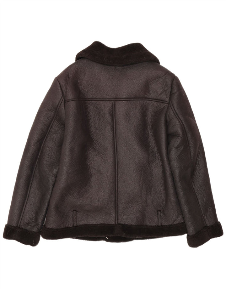 C&A ženska biciklistička jakna od umjetne kože Sherpa EU 44 XL crni poliester