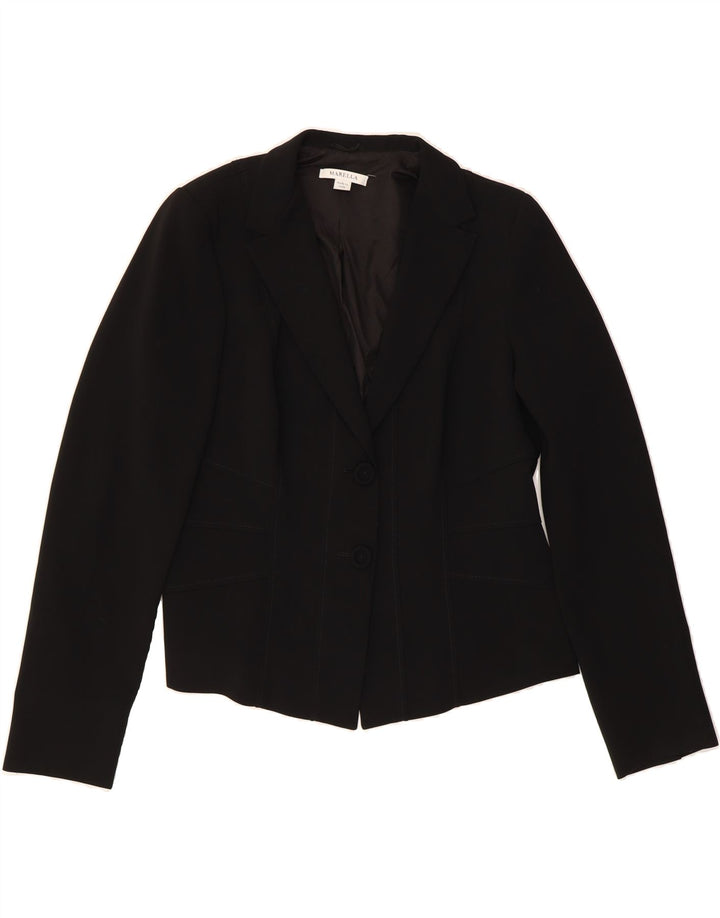 MARELLA Womens 2 Button Blazer Jacket UK 18 XL  Black Triacetate Vintage Marella and Second-Hand Marella from Messina Hembry 