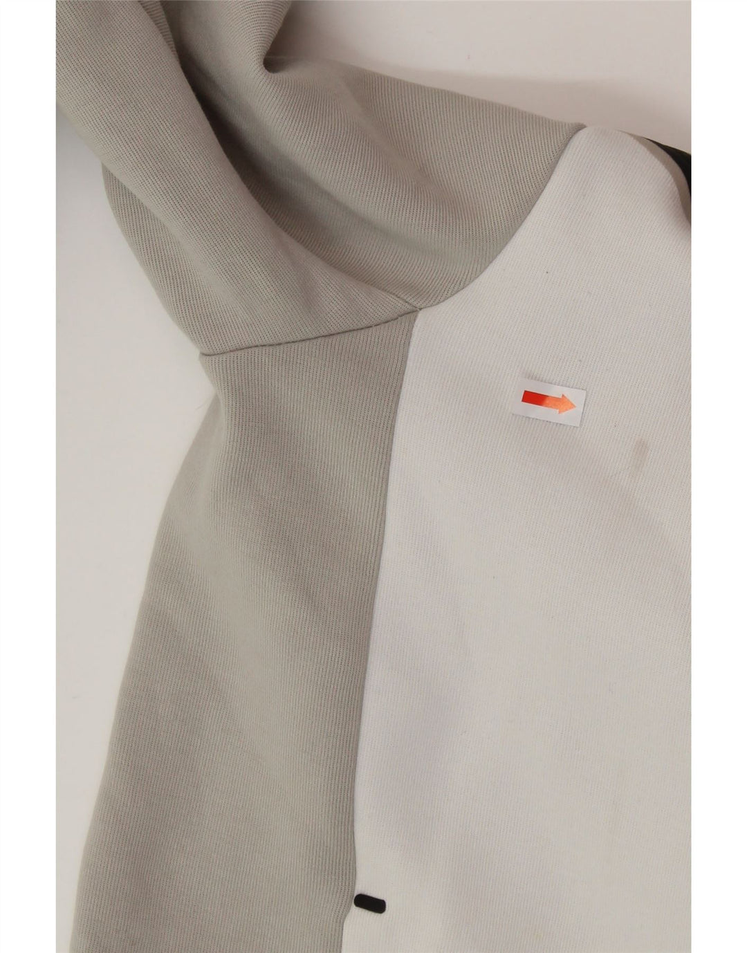 NIKE pulover s kapuljačom na patentni zatvarač za dječake 13-14 godina XL sivi pamuk u blokovima boja