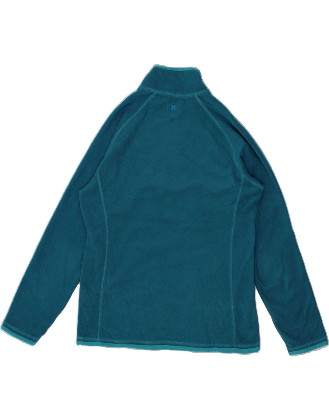 MOUNTAIN WAREHOUSE Womens Zip Neck Fleece Jumper UK 12 Medium Blue Vintage Mountain Warehouse and Second-Hand Mountain Warehouse from Messina Hembry 
