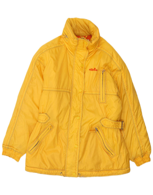 Velika ženska skijaška jakna s kapuljačom Ellesse UK 14 Large Yellow Colourblock