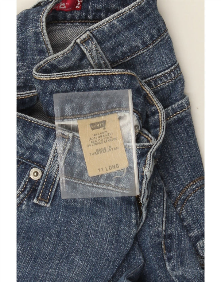LEVI'S ženske 518 super niske traperice US 11 Large W30 L32 plavi pamuk