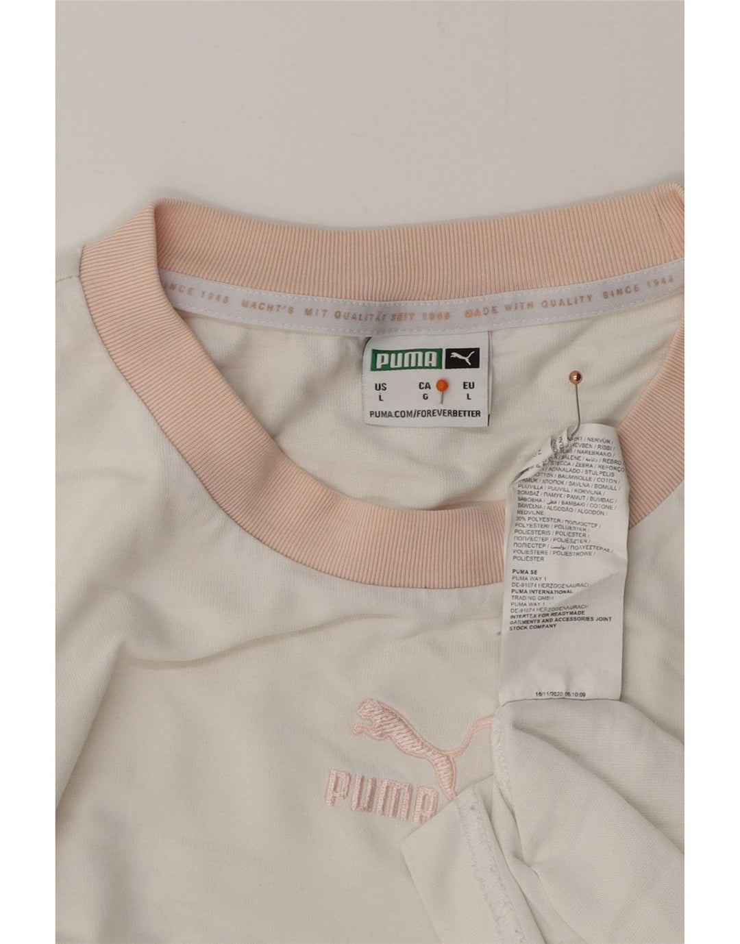 PUMA Muška majica kratkih rukava Veliki bijeli pamuk