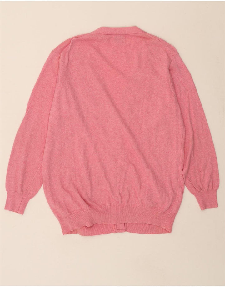 BENETTON Womens Cardigan Sweater UK 14 Medium Pink Viscose Vintage Benetton and Second-Hand Benetton from Messina Hembry 