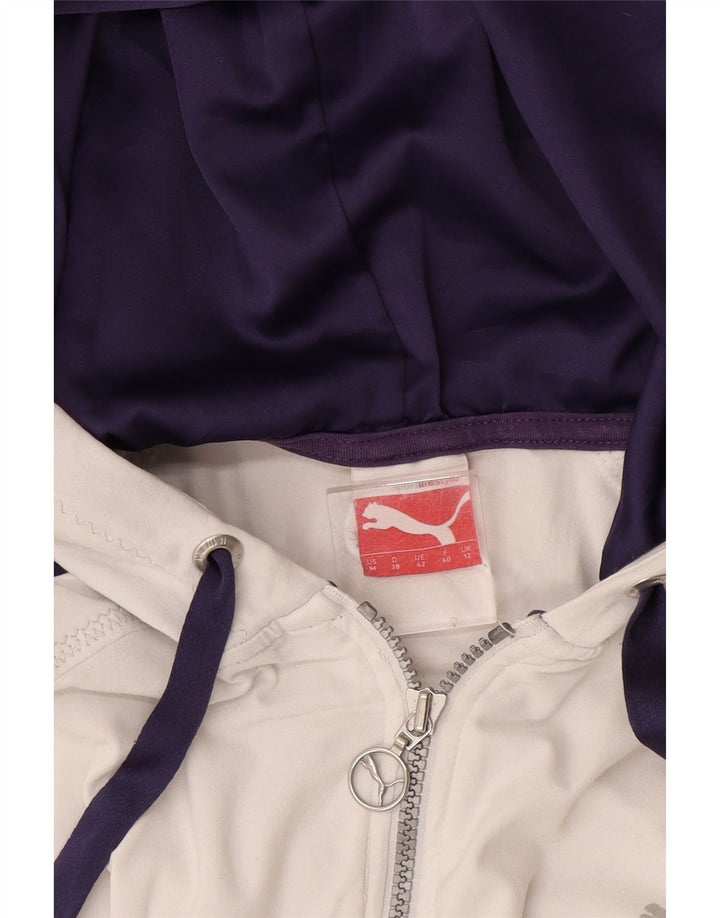 Puma ženski pulover s kapuljačom s patentnim zatvaračem UK 12 srednje bijele boje