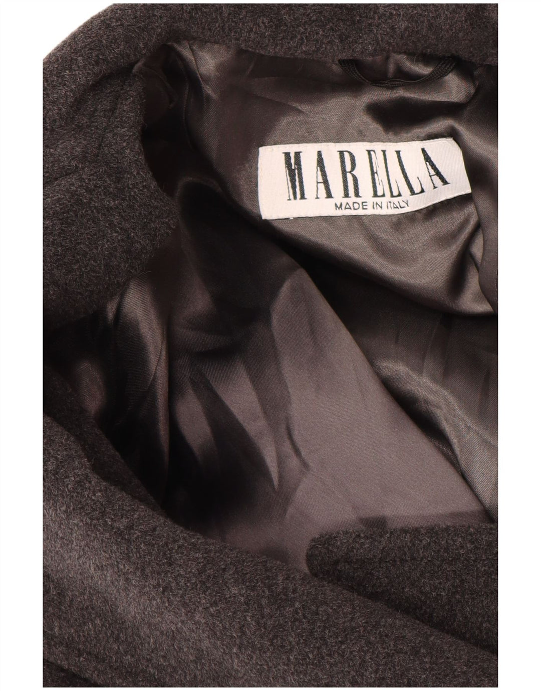 MARELLA ženski kaput s dvorednim kopčanjem UK 14 Velika siva djevičanska vuna