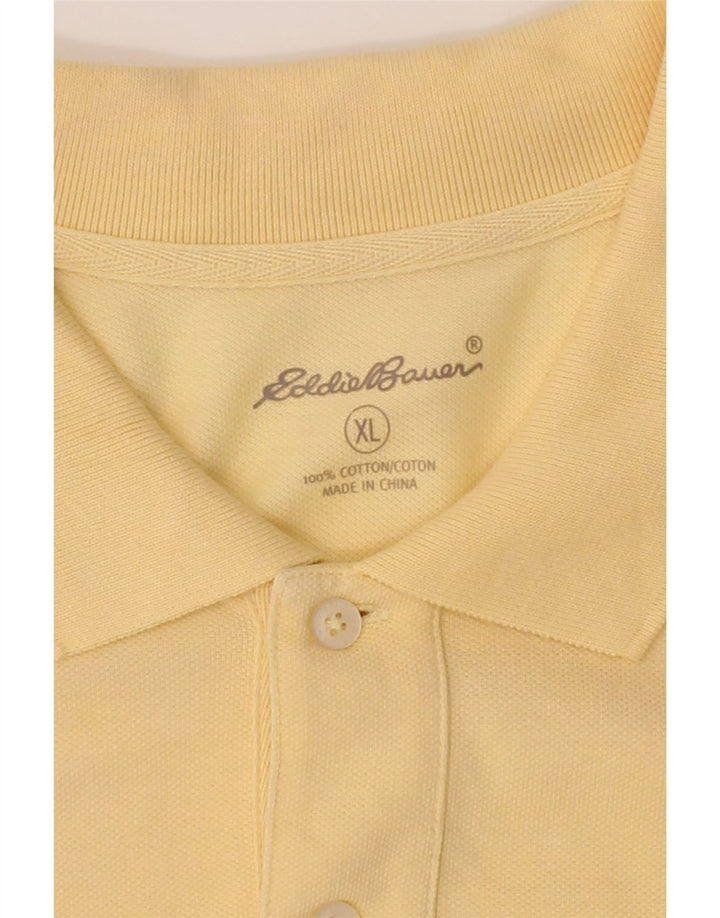 EDDIE BAUER Mens Polo Shirt XL Yellow Cotton Vintage Eddie Bauer and Second-Hand Eddie Bauer from Messina Hembry 