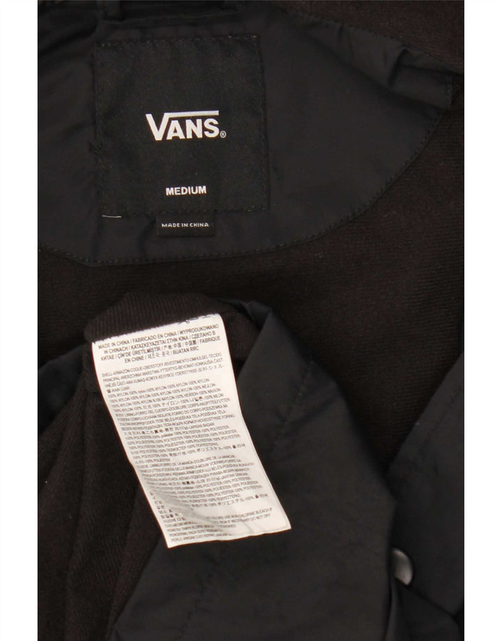 Vans Muška kišna jakna s kapuljačom s grafičkim motivima UK 38 Srednje crni najlon