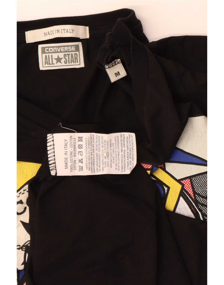 Converse Ženska majica dugih rukava s grafikama UK 12 Srednje crni pamuk