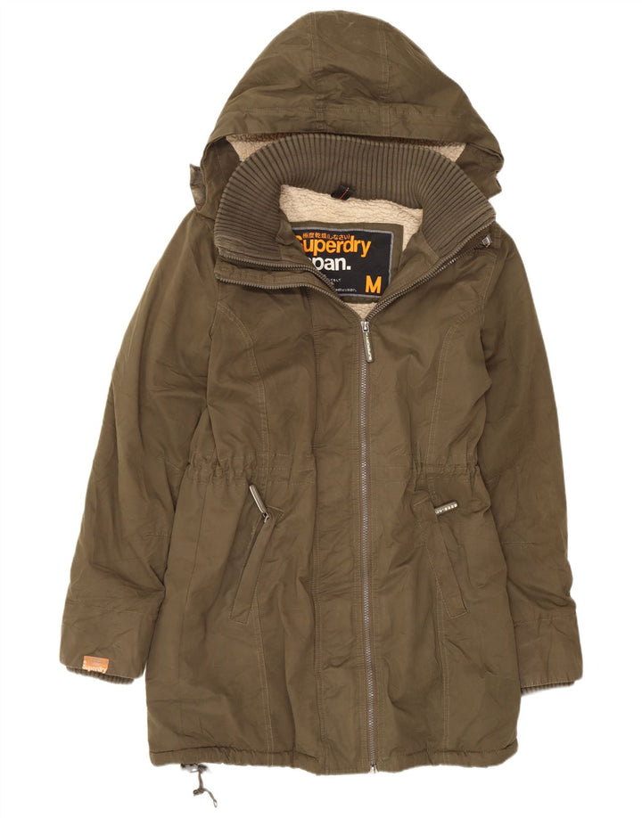 Superdry ženska jakna parka s kapuljačom UK 14 srednje kaki poliester