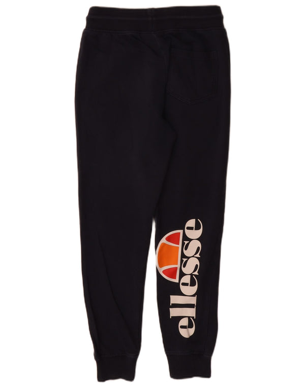 Ellesse Ženske grafičke trenirke Hlače Joggers UK 6 XS Mornarsko plavi pamuk