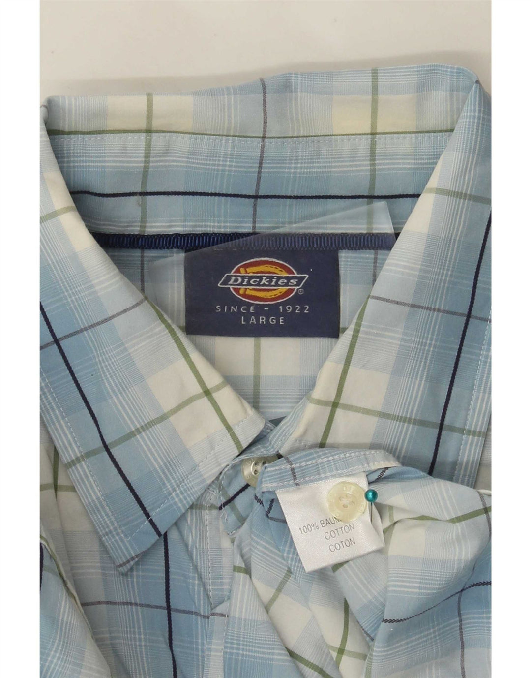 Dickies muška košulja kratkih rukava, veliki plavi karirani pamuk