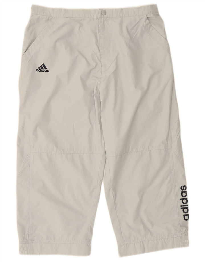 ADIDAS muške Graphic Capri trenirke srednje sive poliesterske hlače