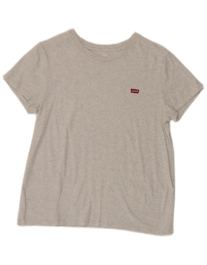 Ženska majica Levi's UK 12 Medium siva pamučna sa uzorkom