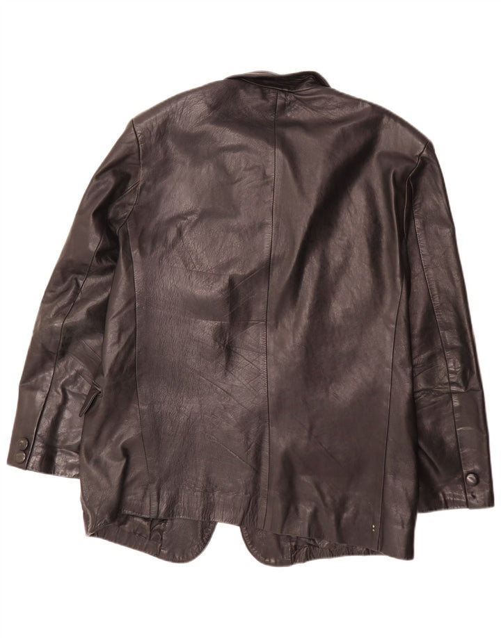 Vintage muška kožna jakna sa 3 gumba IT 54 XL crna