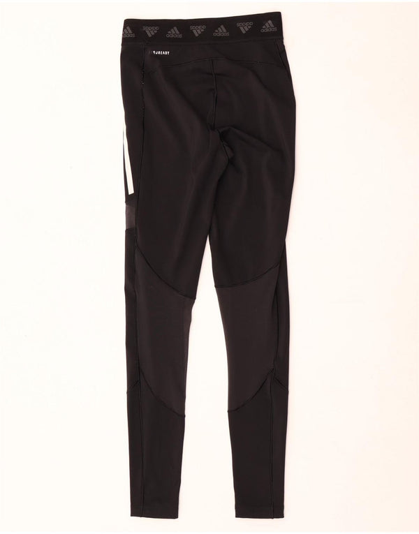 Adidas ženske Aeroready grafičke tajice UK 8/10 male crne