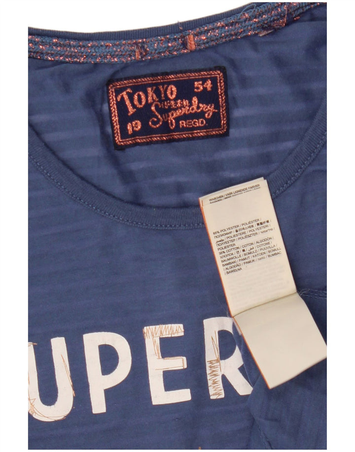 Superdry ženska majica kratkih rukava s grafičkim motivima UK 10 Mali plavi poliester