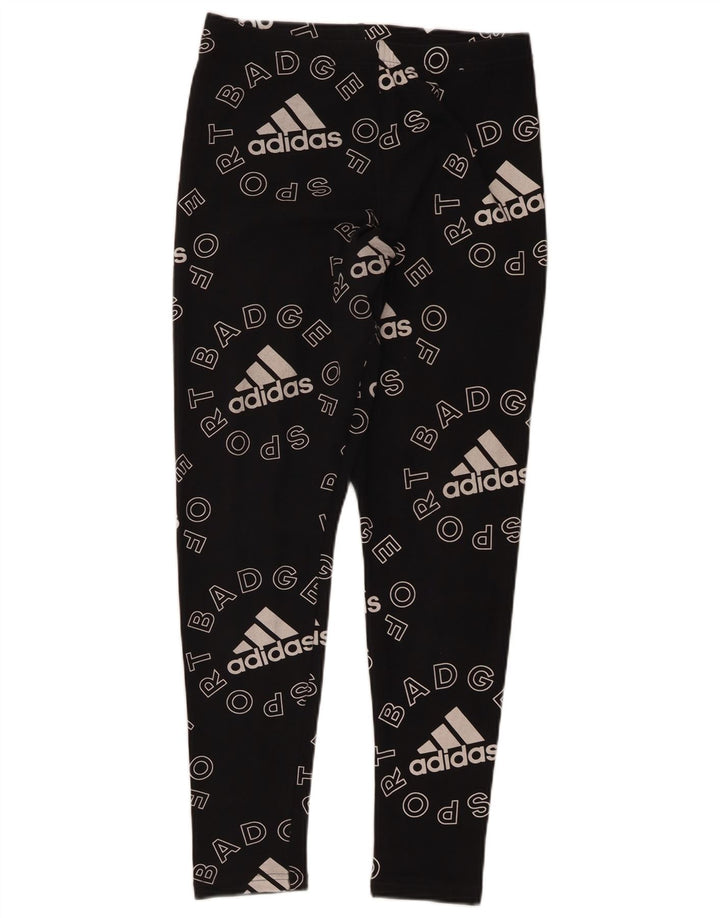Adidas ženske grafičke tajice UK 12/14 srednje crne