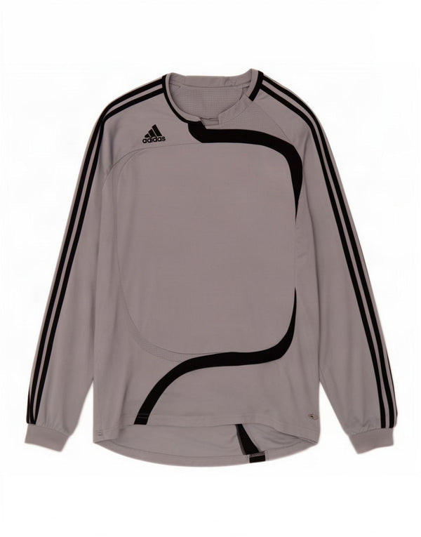 Adidas muška majica s dugim rukavima XL u sivoj boji od poliestera