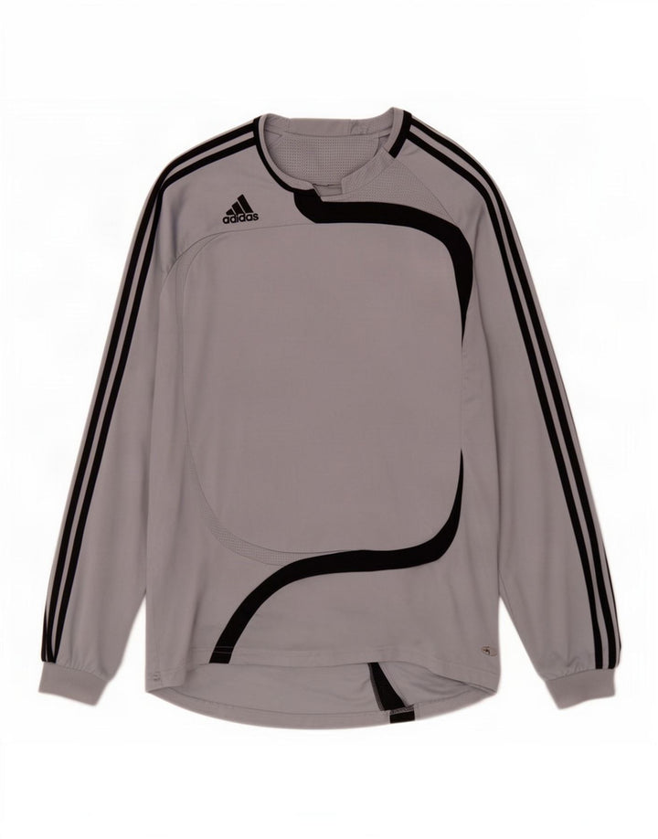 Adidas muška majica s dugim rukavima XL u sivoj boji od poliestera