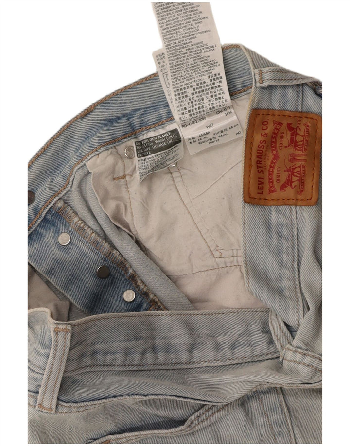 LEVI'S Ženske kratke traper hlače 501 W27 male plave boje pamuka