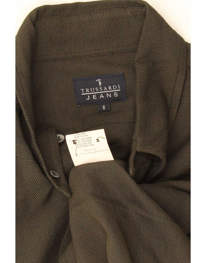 Trussardi muška košulja mala kaki viskoza