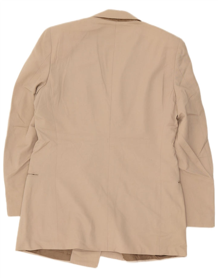 Vintage muška jakna s dvostrukim kopčanjem IT 50 Large Beige Virgin Wool