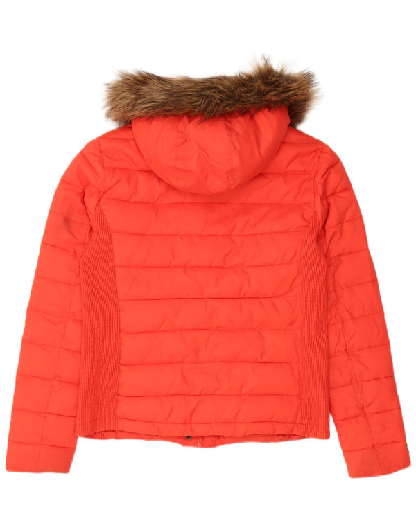 Superdry ženska podstavljena jakna s kapuljačom UK 18 XL od crvenog najlona