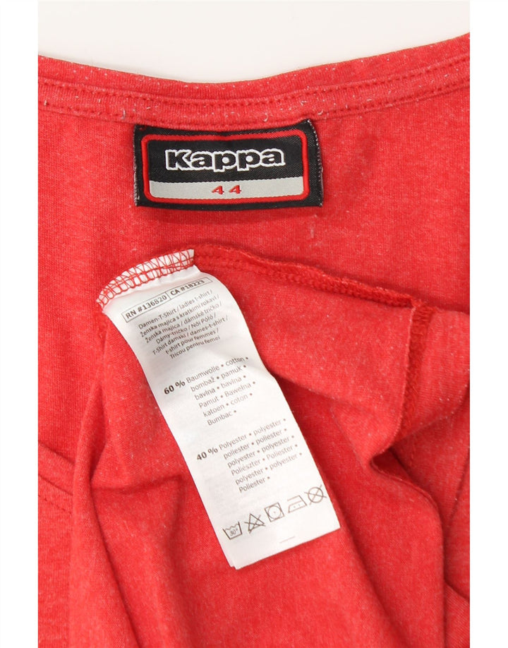 Kappa ženska majica kratkih rukava IT 44 Srednje crvena pamuk