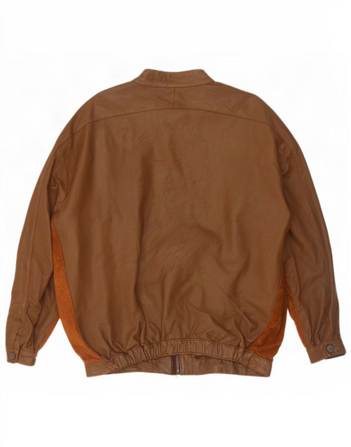 Vintage muška bomber kožna jakna UK 38 srednje smeđe boje