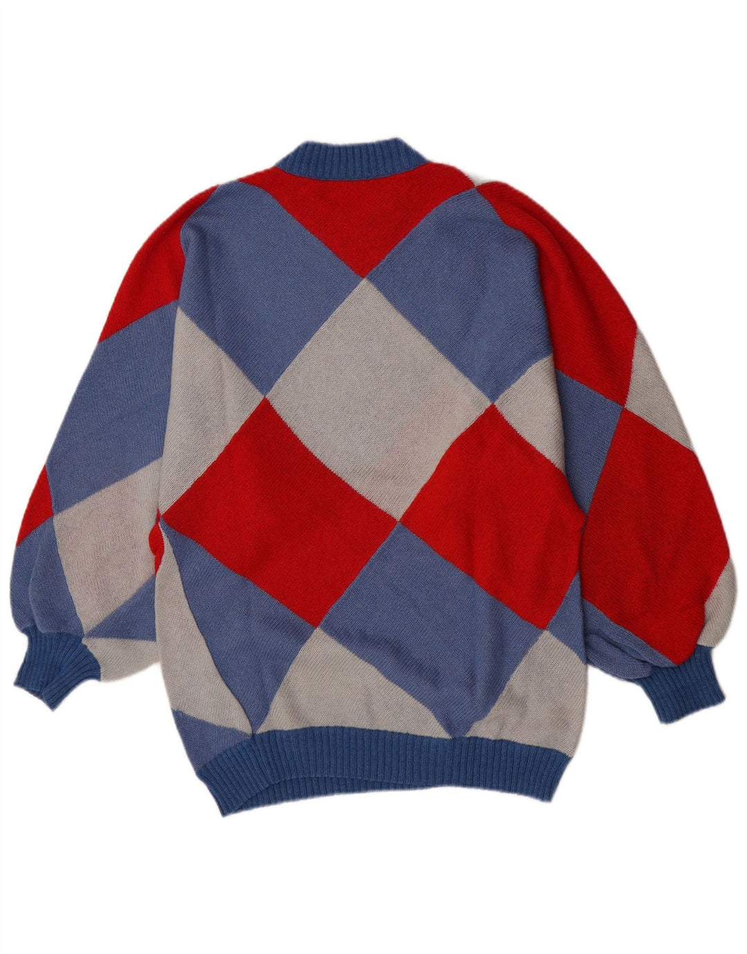 Vintage muški džemper s okruglim izrezom Mali raznobojni Argyle/Diamond