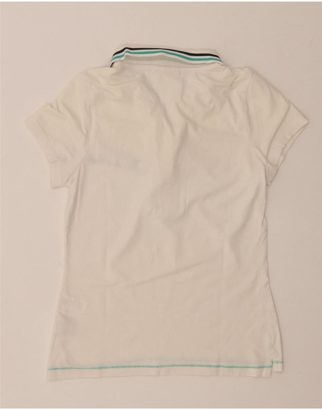 THINK PINK Ženska grafička polo majica UK 8 Mala bijela pamučna