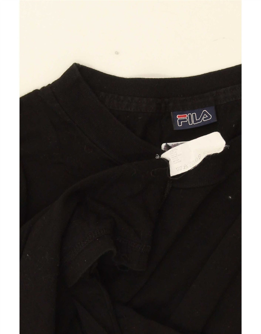 Fila Muška majica kratkih rukava Srednji crni pamuk