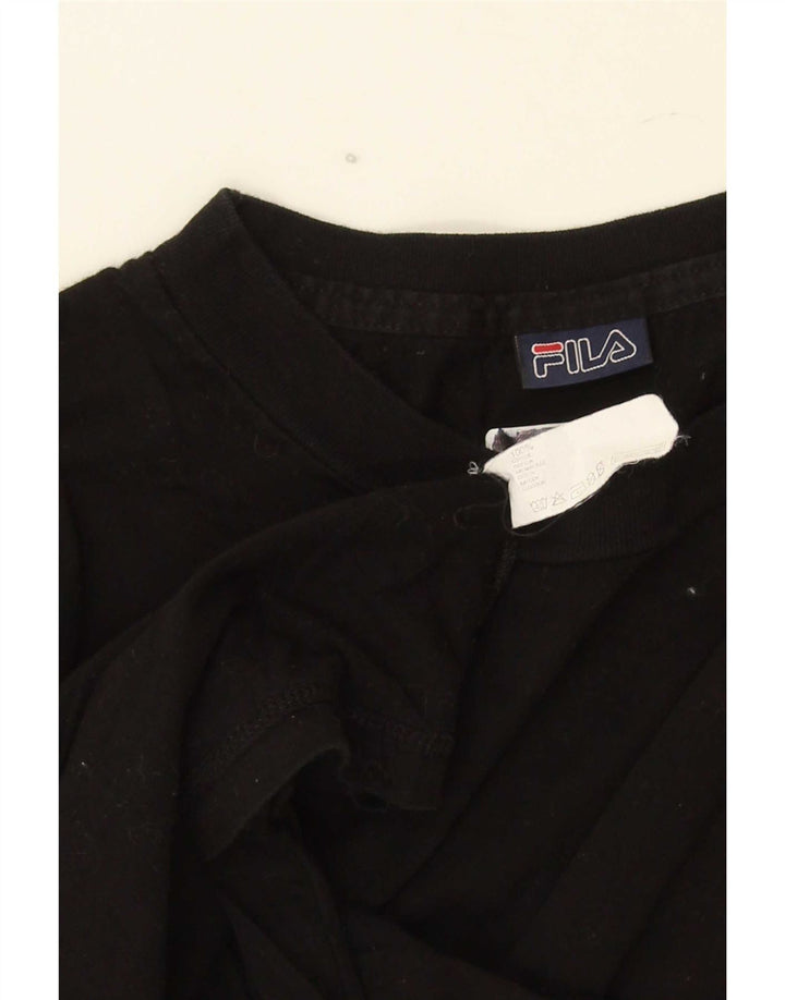 Fila Muška majica kratkih rukava Srednji crni pamuk