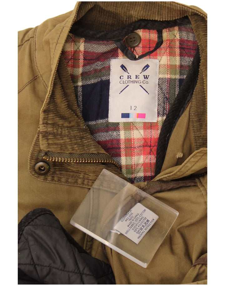 Crew Clothing Ženska pomoćna jakna UK 12 Srednji kaki pamuk