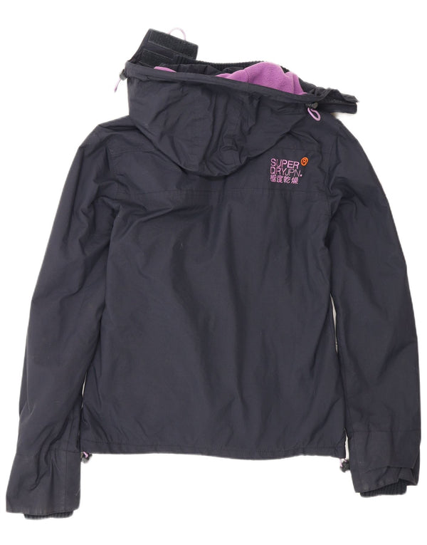 Superdry ženska jakna vjetrovka s kapuljačom UK 6 XS tamnoplava