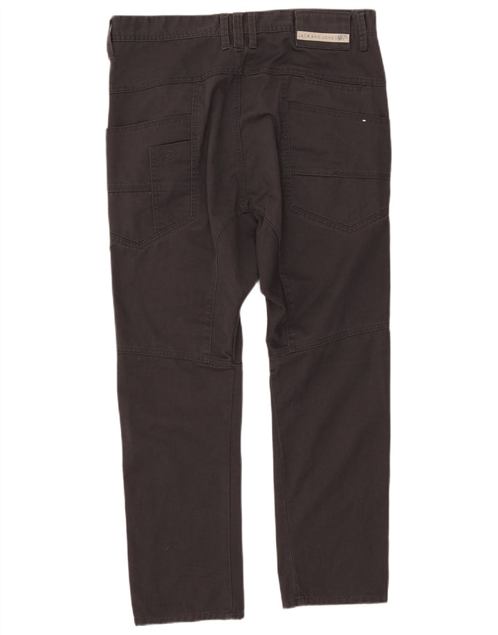 Jack & Jones muške uske ležerne hlače W34 L25 crni poliester