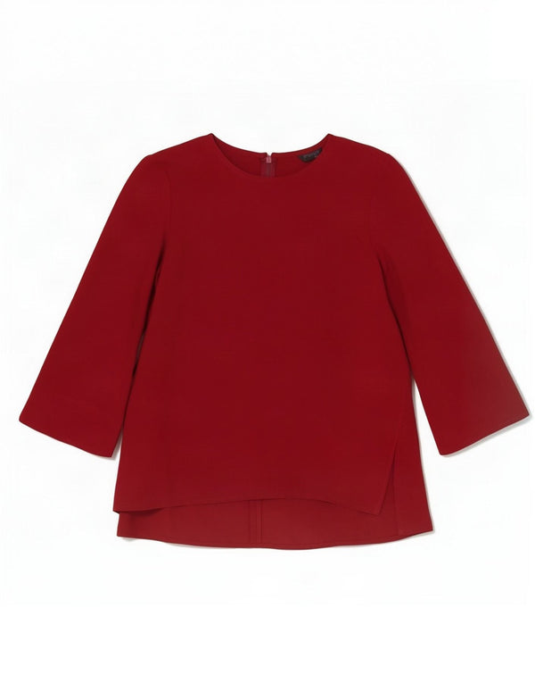 Topshop Ženska bluza 3/4 rukava Top UK 8 Small Burgundy