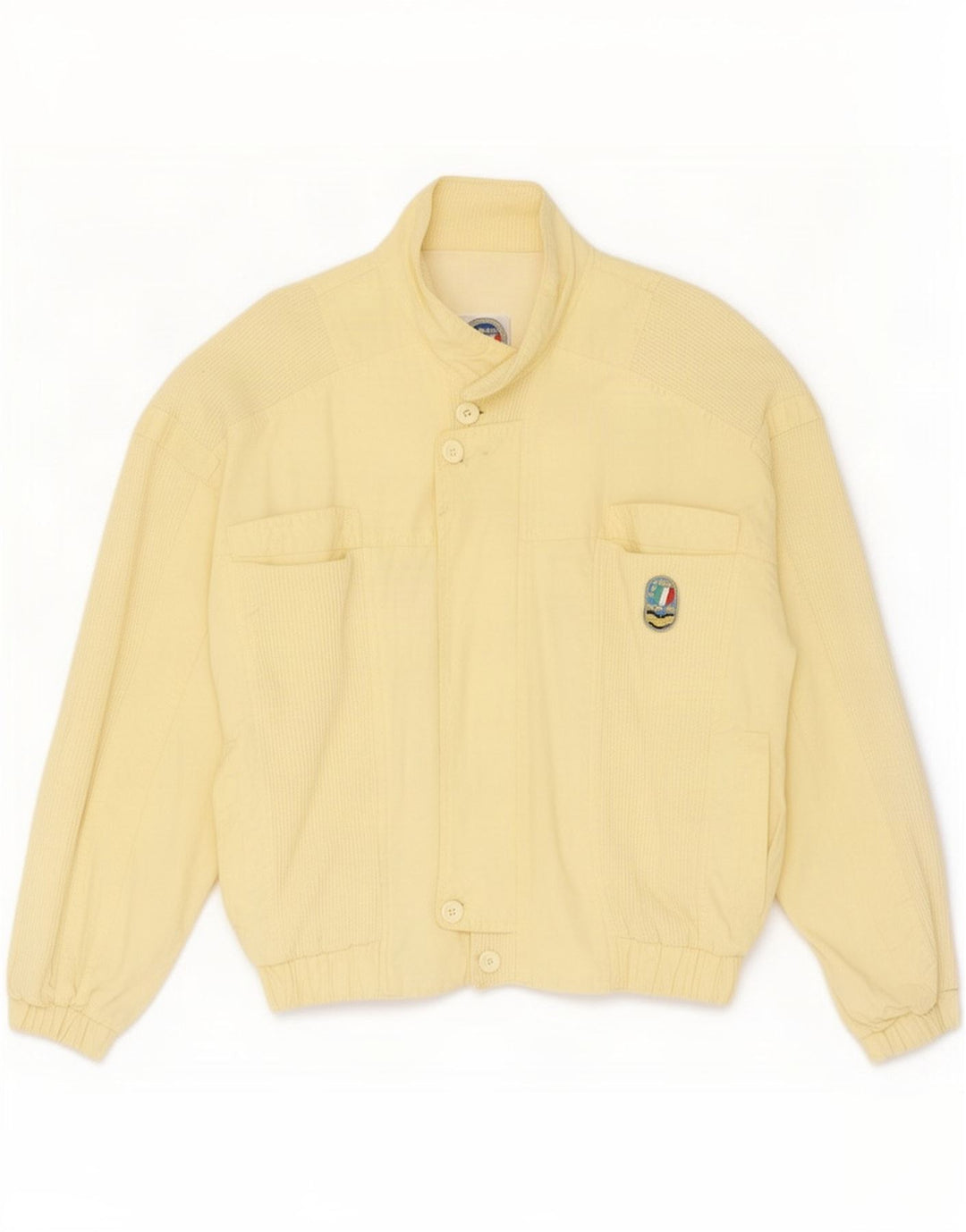 POP 84 Mens Bomber Jacket UK 40 Large Yellow Cotton