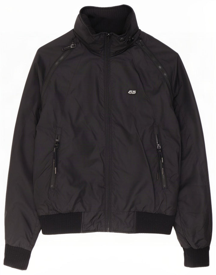 55DSL Muška bomber jakna s kapuljačom UK 38 Medium Black Polyester